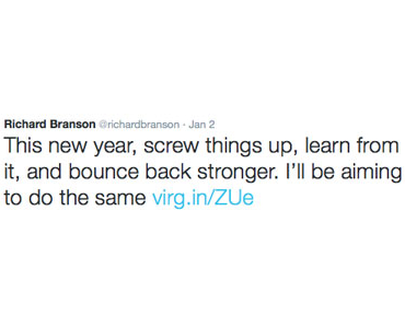 Richard Branson Tweet